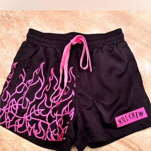 Kill Crew Black and Pink Athletic Shorts